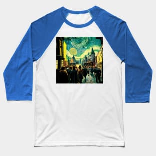 Starry Night in Diagon Alley Baseball T-Shirt